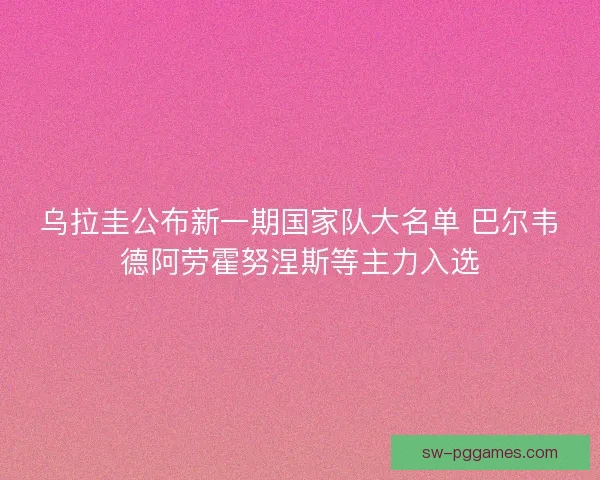 乌拉圭公布新一期国家队大名单 巴尔韦德阿劳霍努涅斯等主力入选 乌拉圭公布新一期国家队大名单 巴尔韦德阿劳霍努涅斯等主力入选
